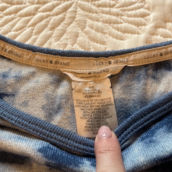 Lucky Brand Soft Terrycloth, Tie-dye PJs 💙🤍 - Picture 2 of 10